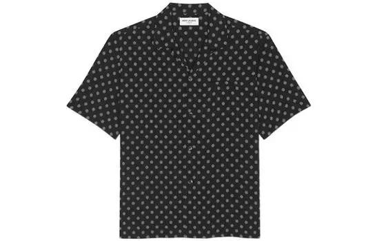 Рубашка мужская Saint Laurent с принтом, черный