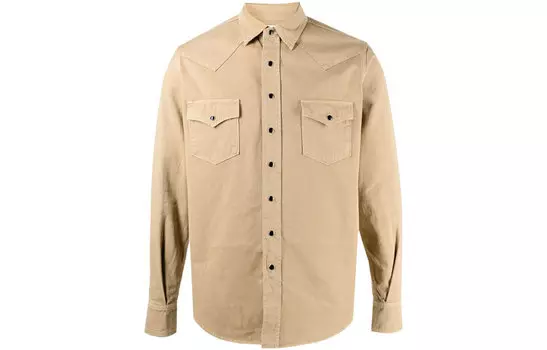 Рубашка мужская Saint Laurent Western-inspired, коричневый