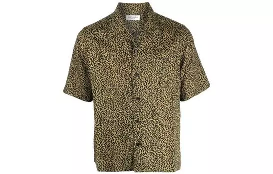 Рубашка мужская Saint Laurent Hawaiian, коричневый