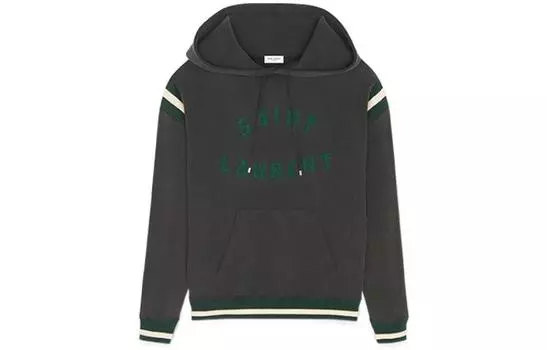 Толстовка мужская Saint Laurent, черный/ зеленый