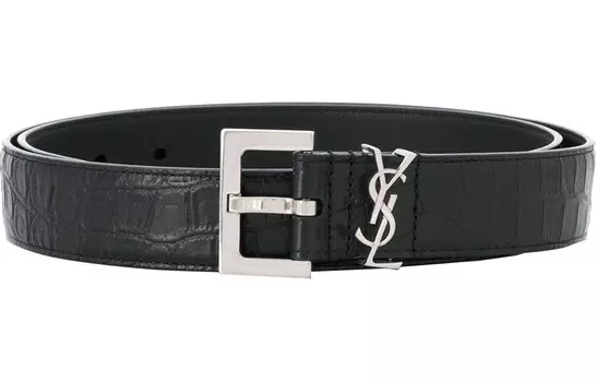 SAINT LAURENT Мужские кожаные ремни, Black