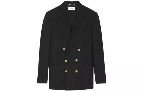 SAINT LAURENT Мужское пальто, цвет Black