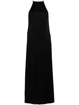 Saint Laurent платье с вырезом, черный