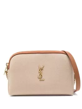 Saint Laurent плетеная сумка через плечо Gaby, нейтральный цвет