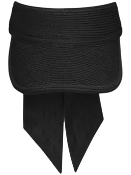 Saint Laurent плетеный козырек с завязками, черный