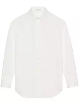 Saint Laurent поплиновая рубашка, белый