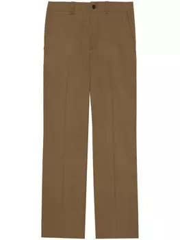 Saint Laurent прямые брюки, коричневый