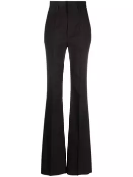 Saint Laurent прямые брюки строгого кроя, черный