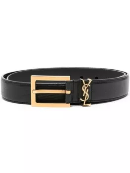 Saint Laurent ремень Cassandre, черный