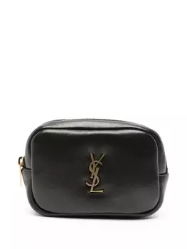 Saint Laurent ремень Cassandre с логотипом, черный