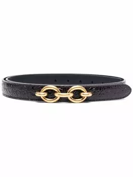 Saint Laurent ремень Maillon с цепочным декором, черный