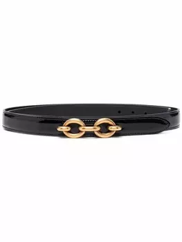 Saint Laurent ремень с цепочным декором, черный