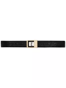 Saint Laurent ремень с логотипом, черный