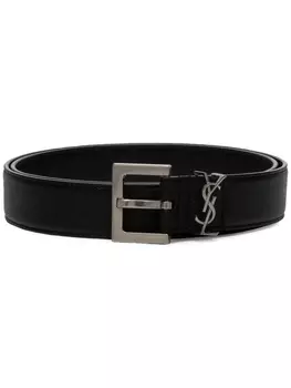 Saint Laurent ремень с логотипом YSL, черный