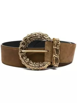 Saint Laurent ремень с пряжкой, коричневый