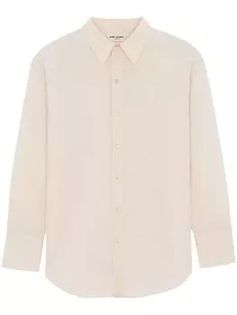 Saint Laurent рубашка на пуговицах, нейтральный цвет