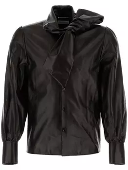 Saint Laurent рубашка с бантом, черный