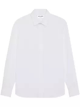 Saint Laurent рубашка с длинными рукавами, белый