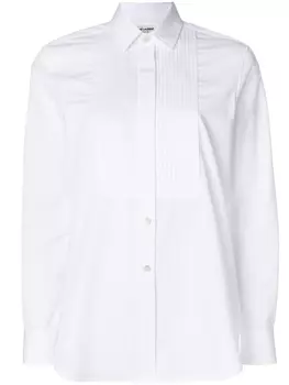 Saint Laurent рубашка с манишкой, белый