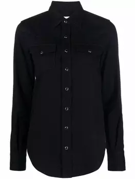 Saint Laurent рубашка в стиле вестерн, синий