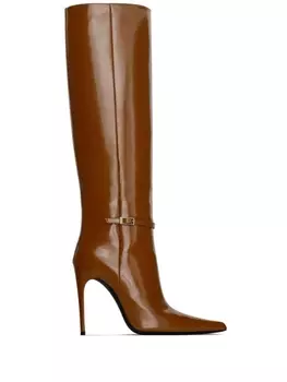 Saint Laurent сапоги Hacker 110, коричневый