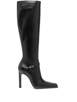 Saint Laurent сапоги на каблуке, черный