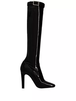 Saint Laurent сапоги с заостренным носком, черный