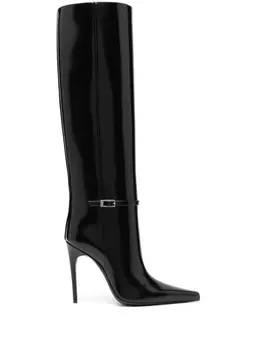 Saint Laurent сапоги Vendome 110 с пряжками, черный