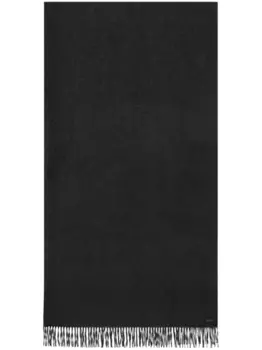 Saint Laurent шарф из смеси шелка и кашемира, черный