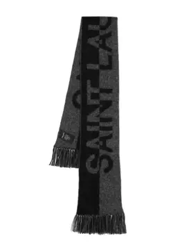 Saint Laurent шарф с логотипом, черный