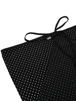 Saint Laurent шарф с заклепками, черный