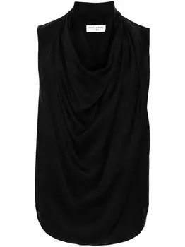 Saint Laurent шелковая блузка, черный