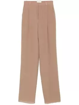 Saint Laurent шелковые брюки, нейтральный цвет