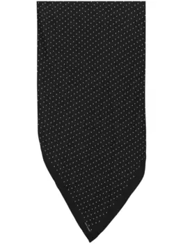 Saint Laurent шелковый платок в горох, черный