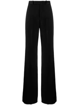 Saint Laurent широкие брюки строгого кроя, черный