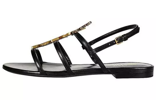 Шлепанцы женские Saint Laurent One-Strap, черный