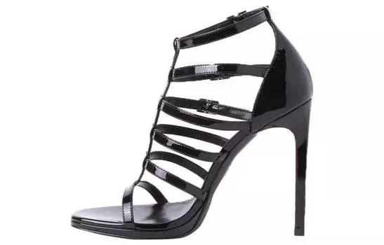 Туфли женские Saint Laurent на высоком каблуке, черный