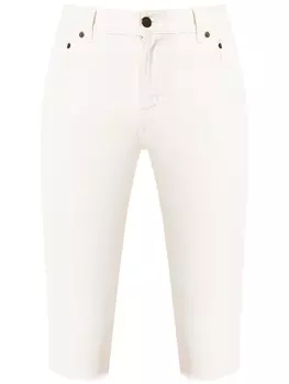 Saint Laurent шорты средней посадки, белый
