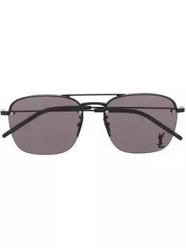 Saint Laurent солнцезащитные очки с затемненными линзами, черный