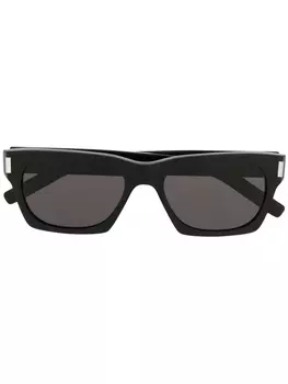 Saint Laurent солнцезащитные очки SL 402 в прямоугольной оправе, черный