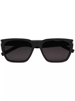Saint Laurent солнцезащитные очки SL 598 в квадратной оправе, черный