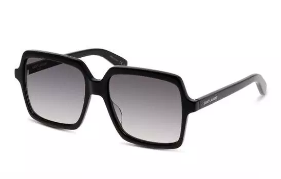 Солнцезащитные очки Saint Laurent в квадратной оправе, черный