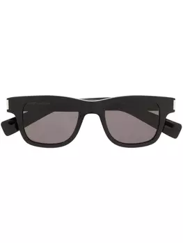 Saint Laurent солнцезащитные очки в квадратной оправе, черный