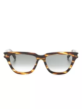 Saint Laurent солнцезащитные очки в оправе 'кошачий глаз', коричневый