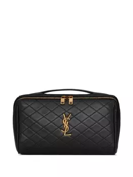 Saint Laurent стеганая косметичка Gaby, черный