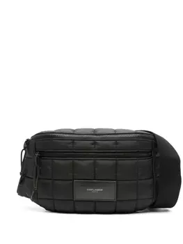 Saint Laurent стеганая поясная сумка Nuxx, черный