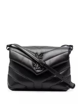 Saint Laurent стеганая сумка Lou Lou, черный