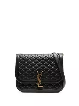 Saint Laurent стеганая сумка на плечо, черный