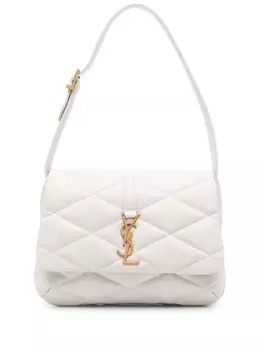 Saint Laurent стеганая сумка на плечо Le 57, нейтральный цвет