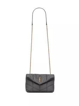 Saint Laurent стеганая сумка Puffer Toy, серый